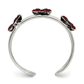 Sterling Silver StelluxT Crystal Floral Toe Ring